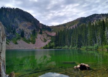 a mountain lake