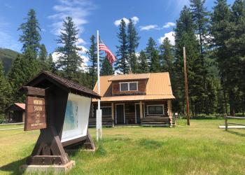 Photo of the Monture Station in the summertime. 