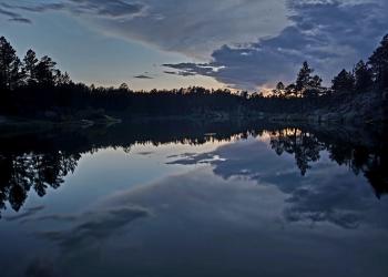 Bismark Lake at night