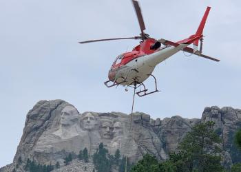 Black Hills Helitack Works Near Mount Rushmore