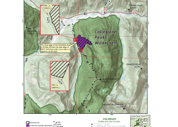 Map of the La Plata Fire area closure.