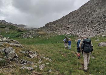 Hikers on the White River NF