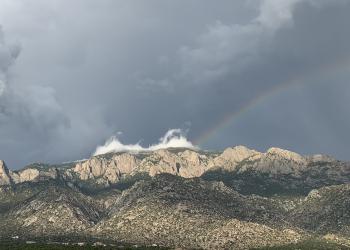 A Rainbow over the Sandia Mountains