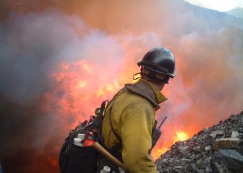 firefighter in gear 