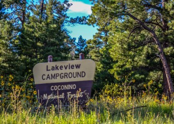 Lakeview Campground sign.
