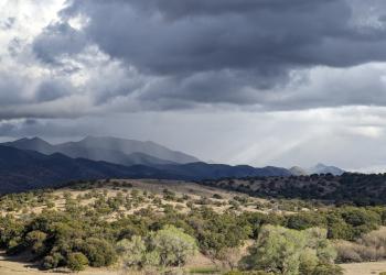 A spring storm is visible from the Canelo Cabins in Sierra Vista.