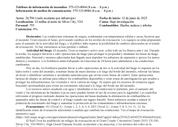Spanish language version of the daily update