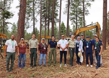 A group photo of the Algerian delegation during their visit to the Payson Ranger District
