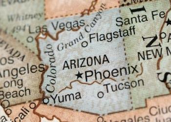 Image of the a map of Arizona.