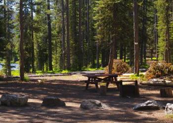 Camp site at Bull Trout Lake
