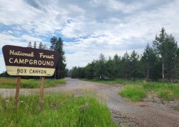 Box Canyon Campground Entrance Sign
