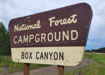 Box Canyon Campground Sign