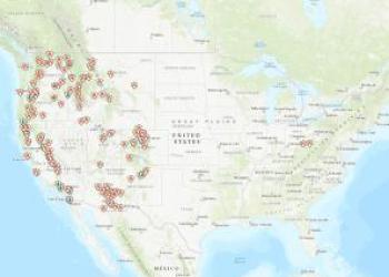Screenshot thumbnail of map of the lower-48 states from the interagency all-risk incident information management system