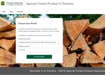 Screenshot of the Epermit website showing logs