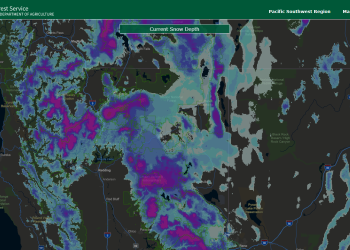 snow depth map.