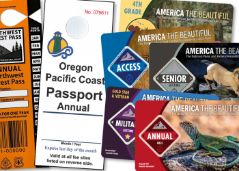 A selection of annual recreation passes