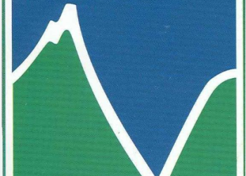 A graphic with steep zig zag lines depicting Hells Canyon.