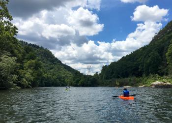 kayakers on river
