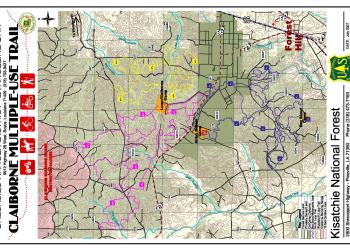 map of the claiborne multiple-use trail