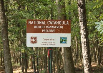 national catahoula wildlife management preserve sign
