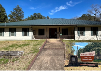 Kisatchie Ranger District office building and sign