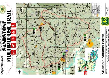 map of the sandstone multiple-use trail