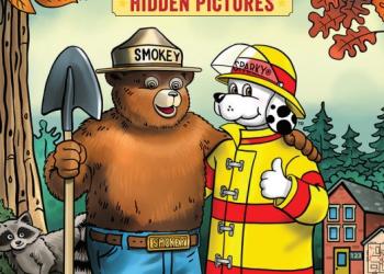cartoon picture of Smokey Bear and Sparky the Dog