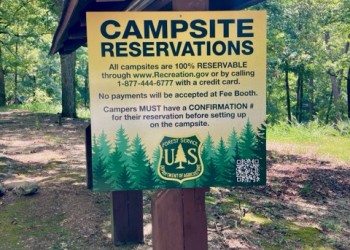 reservation information sign