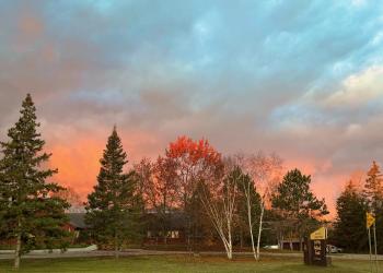 A sunset over the Deer River area. 