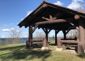 A Civilian Conservation Camp era picnic pavilion. 