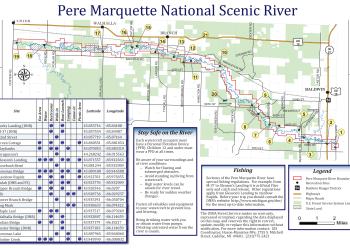 A map of the Pere Marquette River.