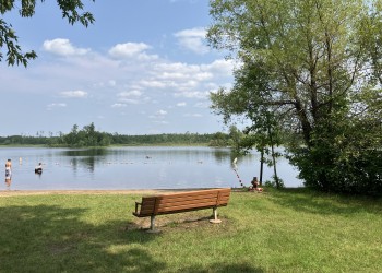 beach at Fall Lake Campground