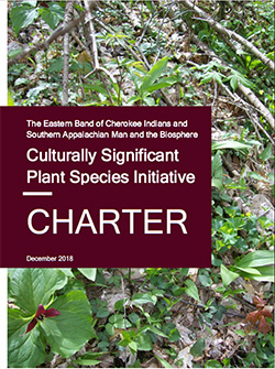 Culturally Significant Plant Species Initiative charter cover.