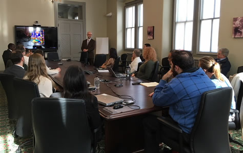 Fred Clark demonstrating Tribal Connections.