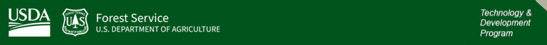 US Department of Agriculture, USDA Forest Service, Technology and Development Program Banner with Logos.