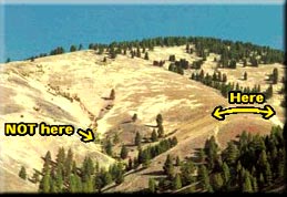 Figure 8:  Photo of a ridgetop that can offer effective depolyment.