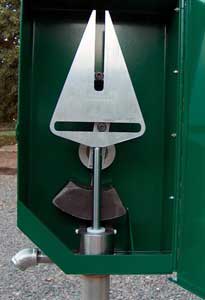 [photo] closeup side view of the inner workings of the prototype accessible handpump
