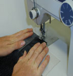 Figure B2Overlap top material and sew a drawstring casing.