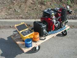 A photo of the fire protection pump.