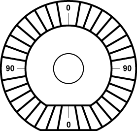 [Drawing] 0- to 90- degree sticker to record camera's tilt angle. 