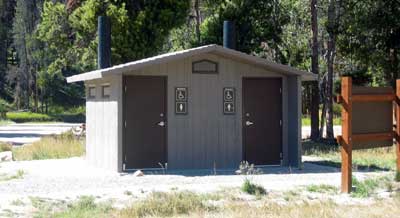 Image of a double-vault precast concrete toilet. 