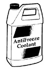 Drawing of an antifreeze coolant container.