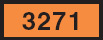 Image of an identification number on a rectangular orange-colored panel sign. The identification number is 3271.