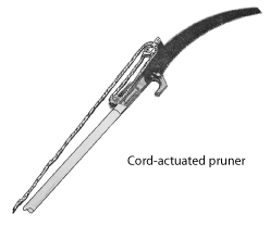Image of a cord-actuated pruner.