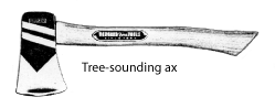 Image of a tree-sounding ax.