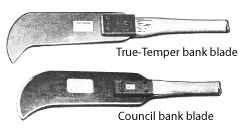 Image of a true-temper and council bank blades.