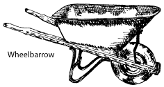 Image of a wheelbarrow.