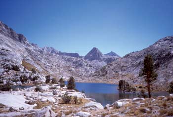 Photo of a high elevation mountain lake.