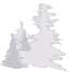 Drawing of pine trees.