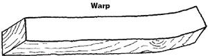 Graphic drawing titled, Warp.